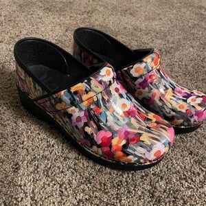 Dansko Multicolor Floral Women's Clogs